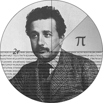 Einstein, Pi day