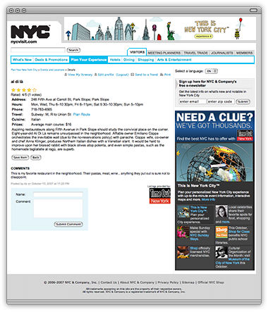 This is New York City site