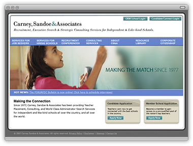 Carney, Sandoe & Associates homepage